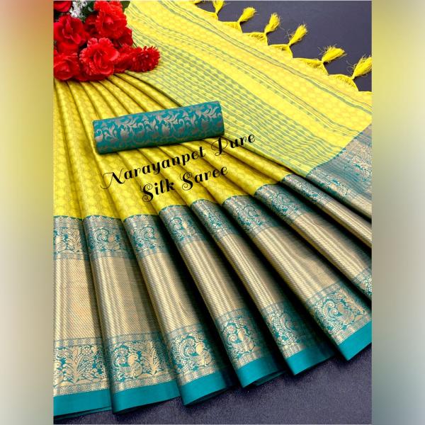 Aab Narayanpet Fancy Ocassional Silk Saree Collection